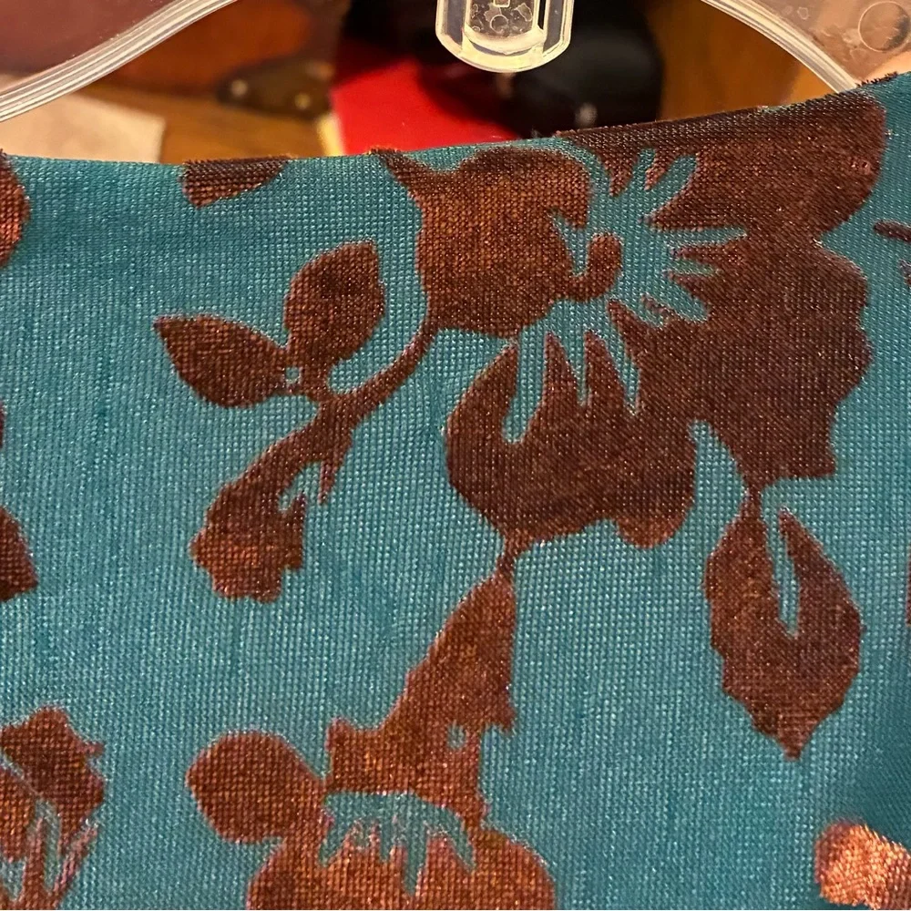Baltic Born Teal and Copper Floral Maxi Dress - Picture 5 of 5